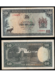 RHODESIA 10 Dollars 1975 Quasi Spl